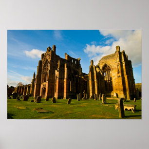 Melrose Abbey, Schotland Poster