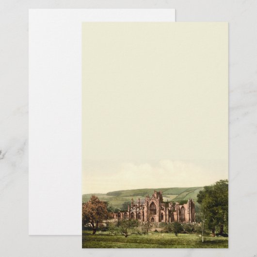 Melrose Abbey, Schotse grens, Schotland Briefpapier (Voorkant / Achterkant)