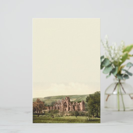Melrose Abbey, Schotse grens, Schotland Briefpapier (Staand voorkant)