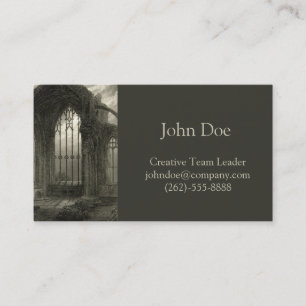 Melrose Abbey Scotland Window Medieval Card Ruins Visitekaartje