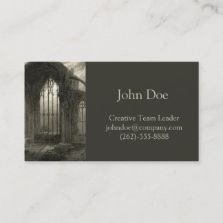 Melrose Abbey Scotland Window Medieval Card Ruins Visitekaartje