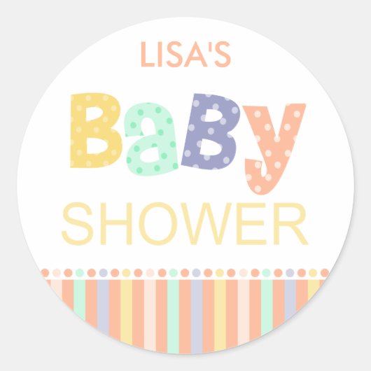 Melrose Baby shower Stickers (Voorkant)