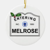 Melrose MA Keramisch Ornament (Voorkant)