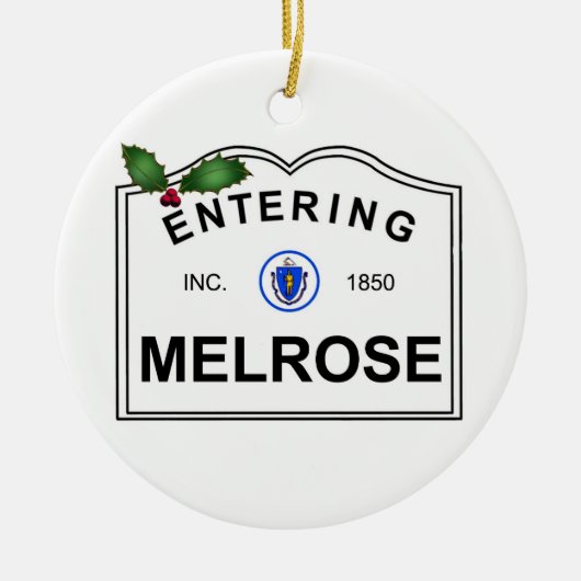 Melrose MA Keramisch Ornament (Voorkant)