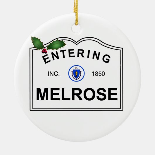 Melrose MA Keramisch Ornament (Achterkant)