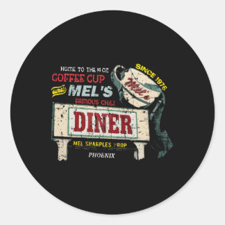 Mel's diner van Alice bedroefd Ronde Sticker