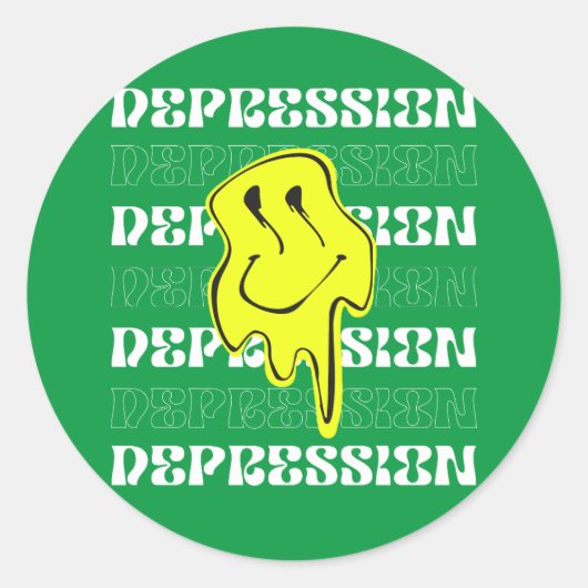 MELT_ Depressie Groene sticker (Voorkant)