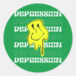 MELT_ Depressie Groene sticker