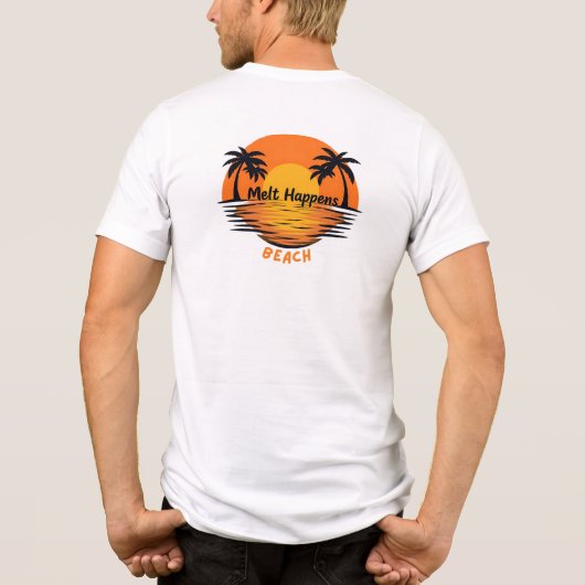 Melt Happens – Sunset Beach Vibes Design Tri-Blend Shirt (Achterkant)