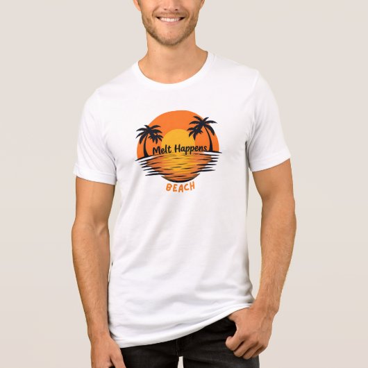 Melt Happens – Sunset Beach Vibes Design Tri-Blend Shirt (Voorkant)