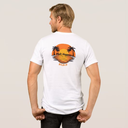 Melt Happens – Sunset Beach Vibes Design Tri-Blend Shirt (Achterkant volledig)