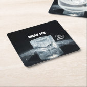 MELT ICE. Keychain Kartonnen Onderzetters (Schuin)