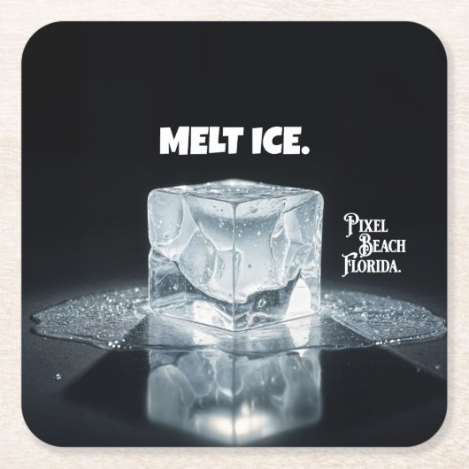 MELT ICE. Keychain Kartonnen Onderzetters (Voorkant)