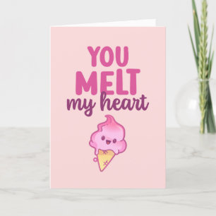 Melt mijn hart Ice Cream Pun Funny Valentijnsdag Feestdagen Kaart