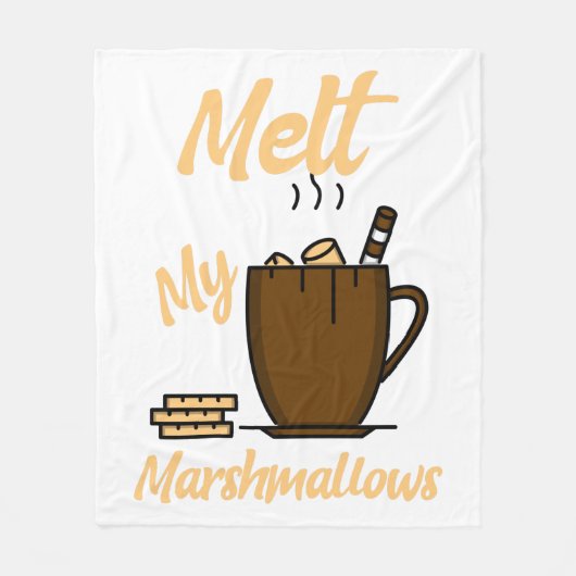 Melt mijn Marshmallows Fleece Deken (Voorkant)