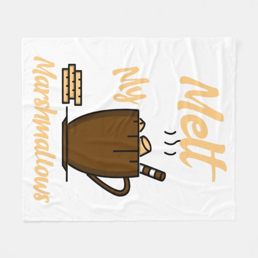 Melt mijn Marshmallows Fleece Deken (Voorkant (Horizontaal))