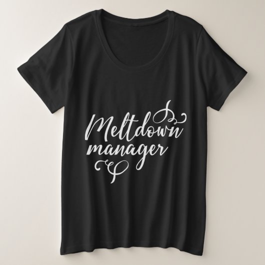 Meltdown Manager Grote Maat T-shirt (Design voorkant)