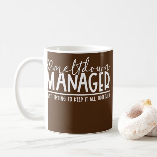 Meltdown Manager Mama Life Funny Mam Mothers Koffiemok (Met donut)