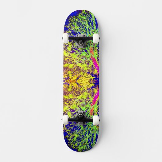 Melted Branch Neon Skateboard (Voorkant)