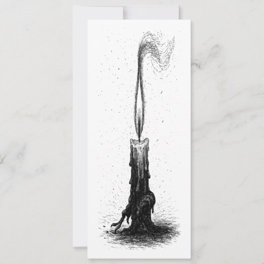 Melted Candle • Haunted Ink Flame Kaart (Voorkant)