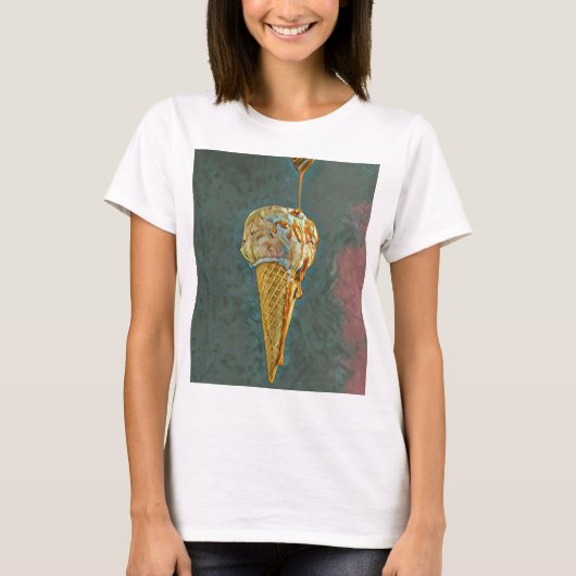 Melted chocolate ice cream cone t-shirt (Voorkant)
