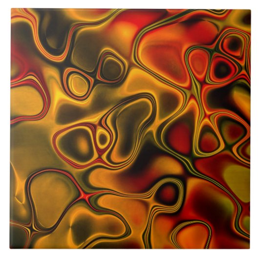 Melted Chocolate Tile Tegeltje (Voorkant)