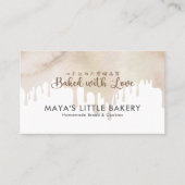 Melted Chocolate Watercolor Bakery Pastry Chef Visitekaartje (Voorkant)