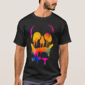 Melted color skull t-shirt (Voorkant)