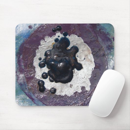 Melted Crayon Puddle Abstract Muismat (Met muis)