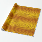 Melted Gold-effect Moiré Stripes - Abstract Trippy Cadeaupapier (Uitgerold)
