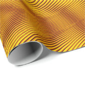 Melted Gold-effect Moiré Stripes - Abstract Trippy Cadeaupapier (Rol Hoek)