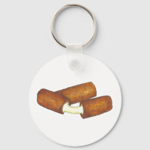 Melted Mozzarella Cheese Sticks Junk Food Foodie Sleutelhanger