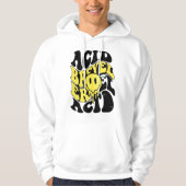 Melting Acid Smiley Face Psychedelic Liquid Typogr Hoodie (Voorkant)