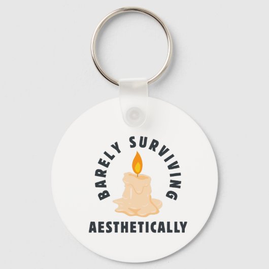 Melting Candle "Barely Surviving Aesthetically" Sleutelhanger (Voorkant)