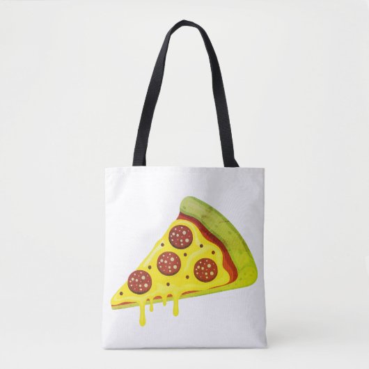 Melting Cheesy Pepperoni Pizza Slice Tote Bag (Voorkant)