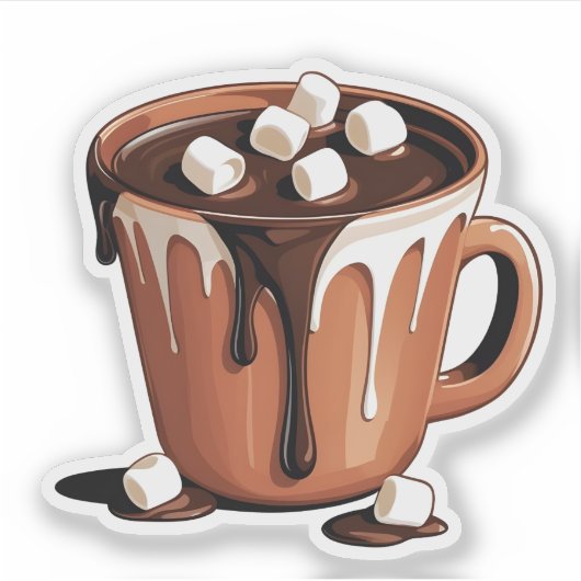 Melting Chocolate Volcano Fantasy sticker (Voorkant)