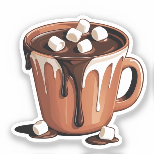 Melting Chocolate Volcano Fantasy sticker (Voorkant)