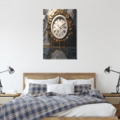 Melting Clock Canvas – Surrealistische Abstracte m (Insitu (Slaapkamer))