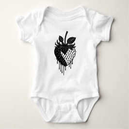 Melting Drip Strawberry Artwork Romper