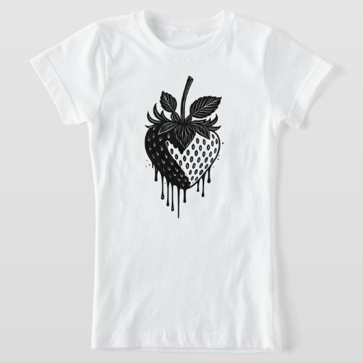 Melting Drip Strawberry Artwork T-shirt (Laagn)