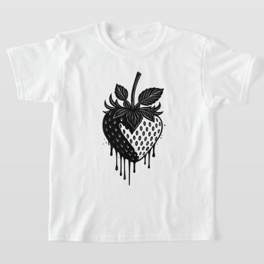 Melting Drip Strawberry Artwork T-shirt (Laagn)