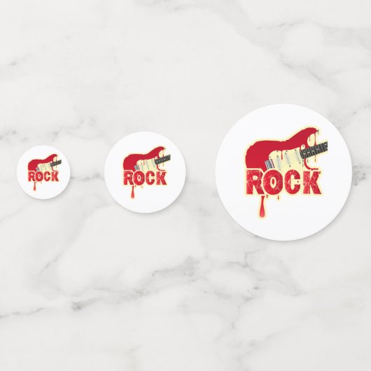 Melting Electric Rock Guitar Confetti (Achterkanten)