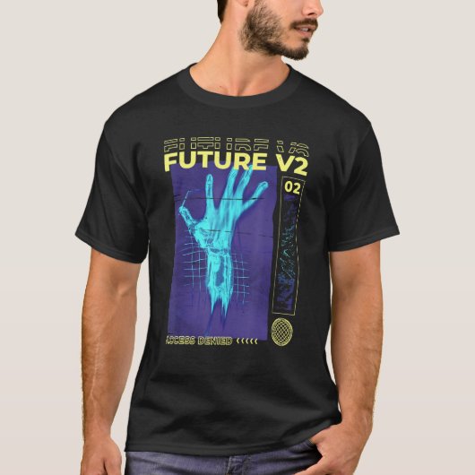 Melting Hand Futurism Future Virtual Reality KI AI T-shirt (Voorkant)