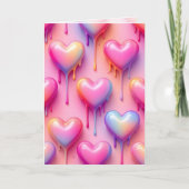 Melting Heart Greeting Card – Modern Pastel Love A Kaart (Voorkant)