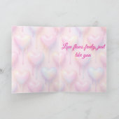 Melting Heart Greeting Card – Modern Pastel Love A Kaart (Binnen)
