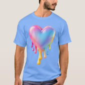 Melting Heart T-Shirt – Glossy Pastel Valentine (Voorkant)