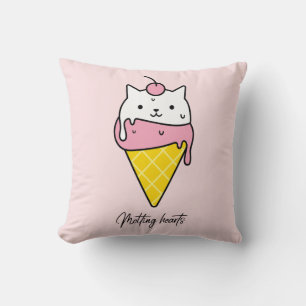Melting Hearts - Schattigee zomerse ijskat Kussen