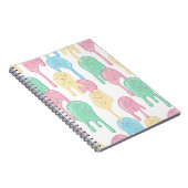 Melting Ice Cream and Sprinkles Pattern  Notitieboek (Rechterzijde)