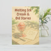 Melting Ice Cream & Old Stories – Warm Summer card Kaart (Staand voorkant)