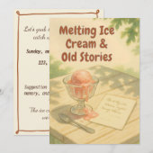 Melting Ice Cream & Old Stories – Warm Summer card Kaart (Voorkant / Achterkant)